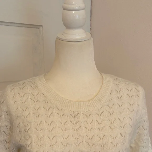 Berthie Chic White Knit Sweater - Picture 3 of 10